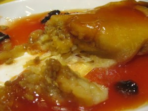 But the fish was made of mashed potato