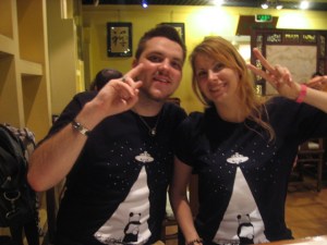 Long lost cousins (in matching shirts)!